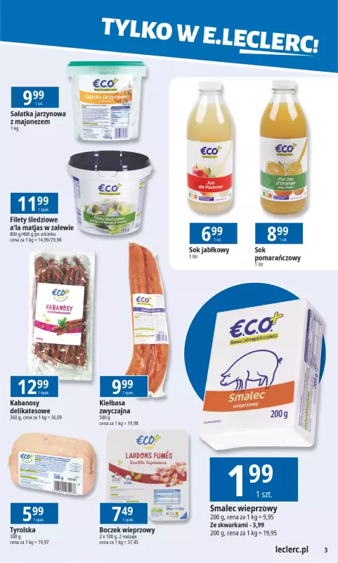 Leclerc - gazetka promocyjna Oferta E.Leclerc od poniedziałku 20.01 do poniedziałku 27.01 - strona 3