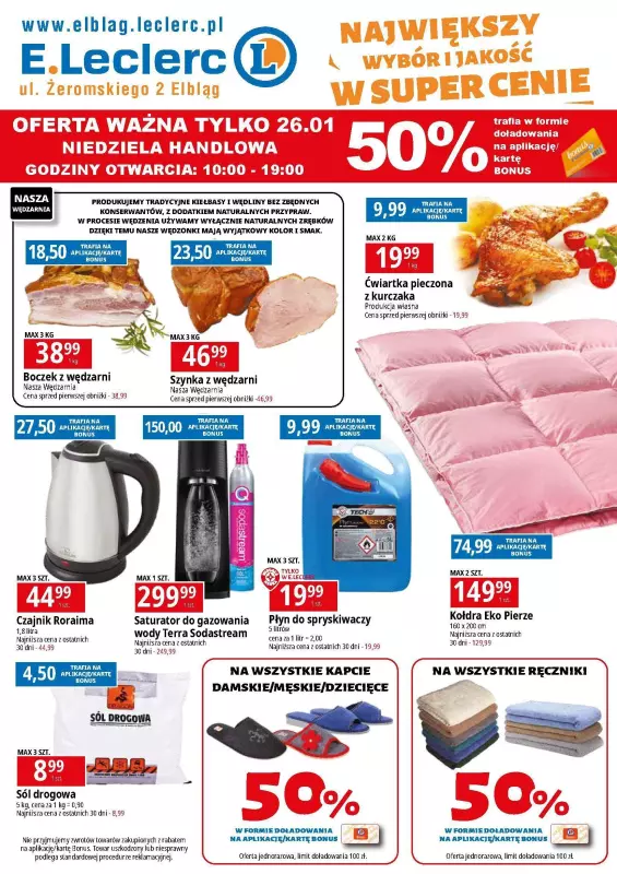 Leclerc - gazetka promocyjna Oferta Elbląg od poniedziałku 20.01 do niedzieli 26.01