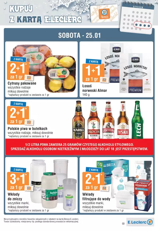 Leclerc - gazetka promocyjna Oferta Gdańsk od czwartku 23.01 do niedzieli 26.01 - strona 3