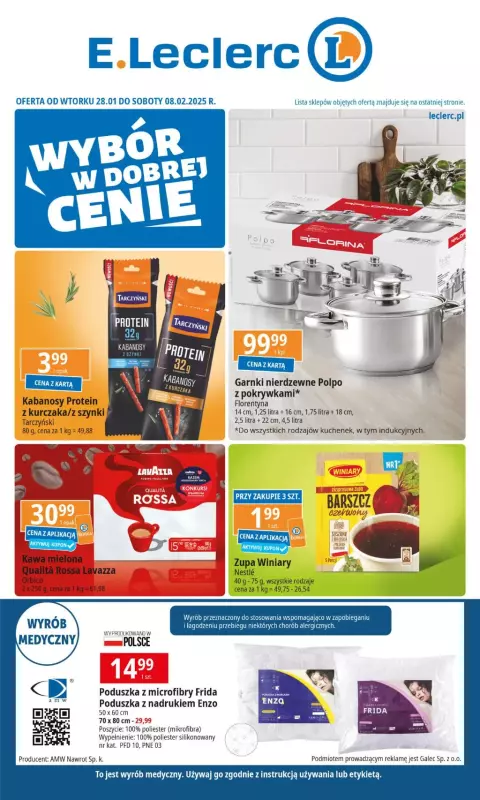 Leclerc - gazetka promocyjna Oferta E.Leclerc od wtorku 28.01 do soboty 08.02