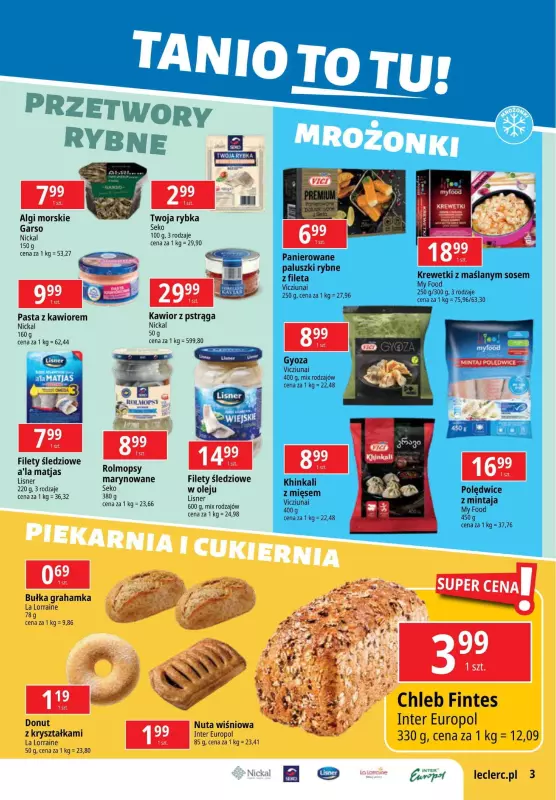 Leclerc - gazetka promocyjna Oferta E.Leclerc Tanio to tu! od wtorku 28.01 do poniedziałku 03.02 - strona 3