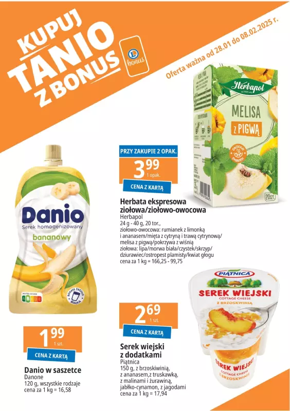 Leclerc - gazetka promocyjna Oferta E.Leclerc I Kupuj tanio z bonus od wtorku 28.01 do soboty 08.02