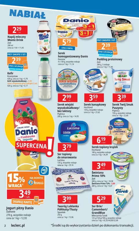 Leclerc - gazetka promocyjna Oferta E.Leclerc I Tanio to tu! od poniedziałku 17.02 do poniedziałku 24.02 - strona 2