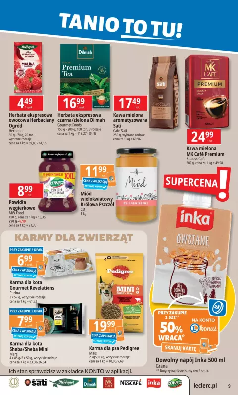 Leclerc - gazetka promocyjna Oferta E.Leclerc I Tanio to tu! od poniedziałku 17.02 do poniedziałku 24.02 - strona 9