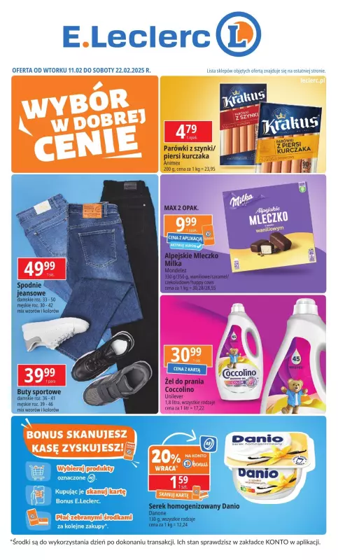 Leclerc - gazetka promocyjna Oferta E.Leclerc I Wybór w dobrej cenie od czwartku 13.02 do soboty 22.02