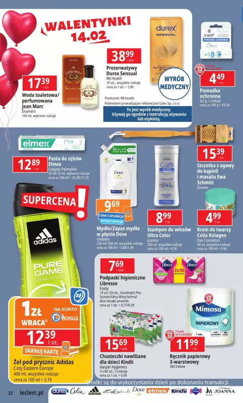 Leclerc - gazetka promocyjna Oferta E.Leclerc I Wybór w dobrej cenie od czwartku 13.02 do soboty 22.02 - strona 22