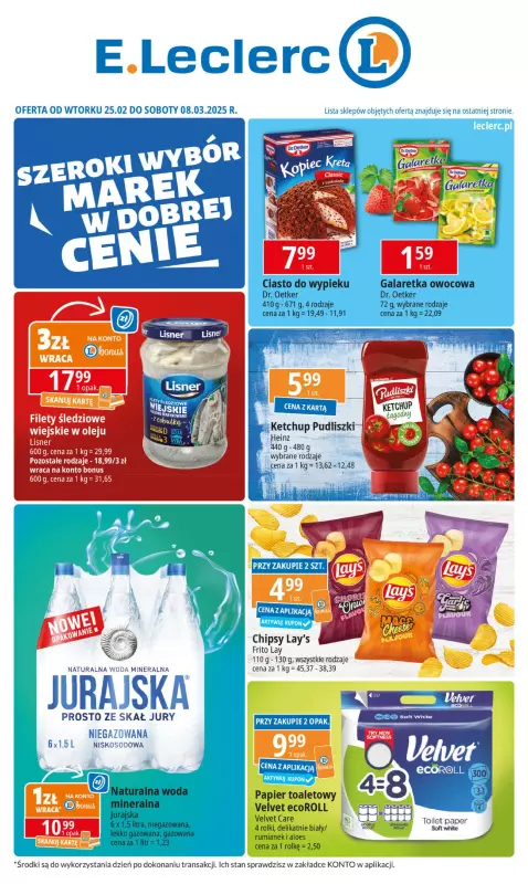 Leclerc - gazetka promocyjna Oferta E.Leclerc od wtorku 25.02 do soboty 08.03