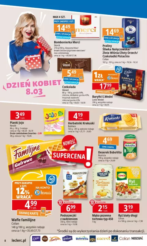 Leclerc - gazetka promocyjna Oferta E.Leclerc od poniedziałku 03.03 do poniedziałku 10.03 - strona 8