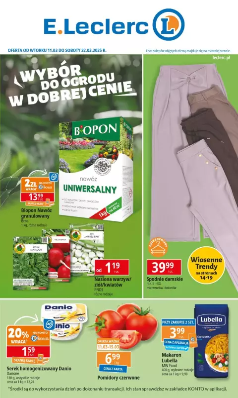 Leclerc - gazetka promocyjna Oferta E.Leclerc od wtorku 11.03 do soboty 22.03