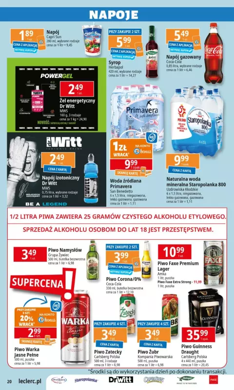 Leclerc - gazetka promocyjna Oferta E.Leclerc od wtorku 11.03 do soboty 22.03 - strona 20