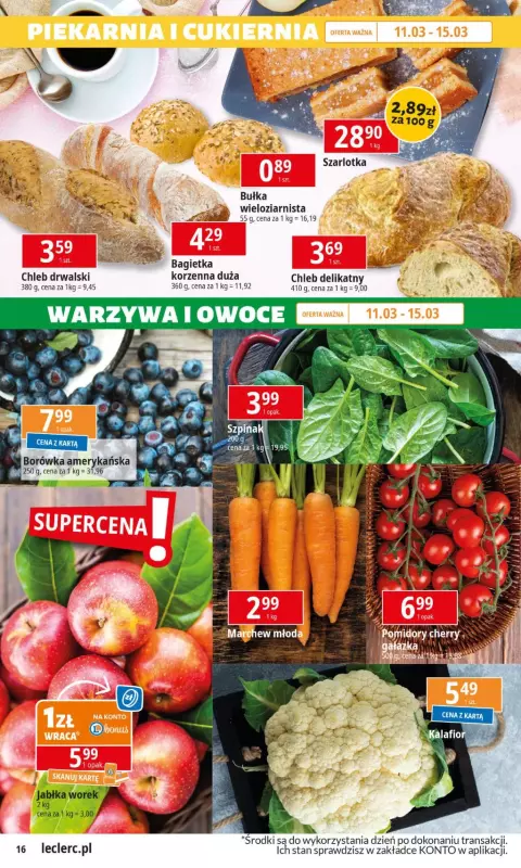 Leclerc - gazetka promocyjna Oferta E.Leclerc od wtorku 11.03 do soboty 22.03 - strona 16