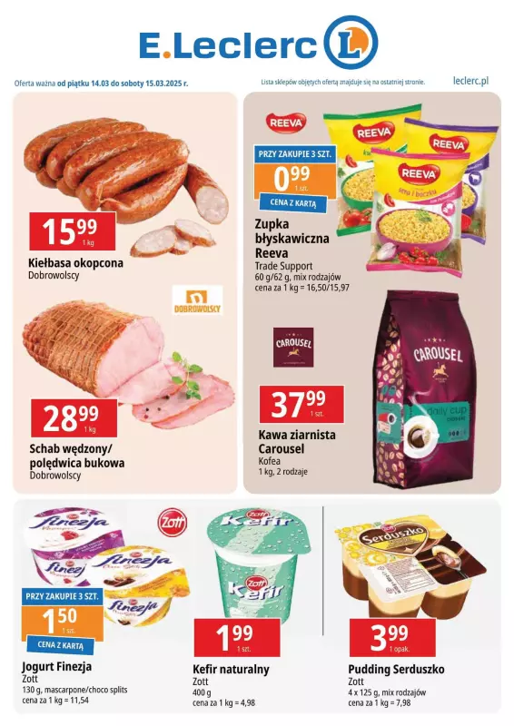 Leclerc - gazetka promocyjna Oferta E.Leclerc od piątku 14.03 do soboty 15.03