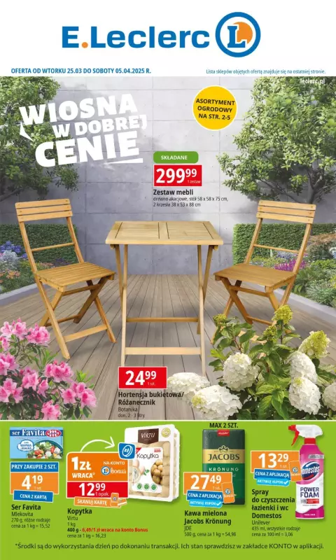 Leclerc - gazetka promocyjna Oferta E.Leclerc I Wiosna w dobrej cenie od wtorku 25.03 do soboty 05.04