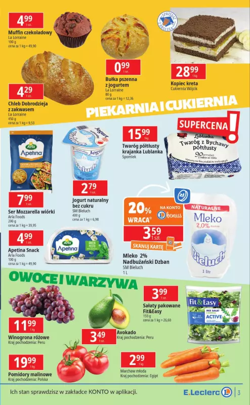 Leclerc - gazetka promocyjna Oferta Lublin Zana I Wybór w dobrej cenie od poniedziałku 24.03 do soboty 29.03 - strona 3