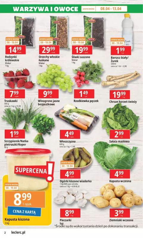 Leclerc - gazetka promocyjna Oferta E.Leclerc I Święta w dobrej cenie od wtorku 08.04 do soboty 19.04 - strona 2