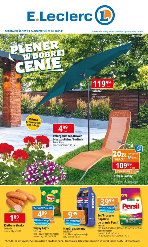 Leclerc - gazetka promocyjna Oferta E.Leclerc I Plener w dobrej cenie od środy 23.04 do piątku 02.05