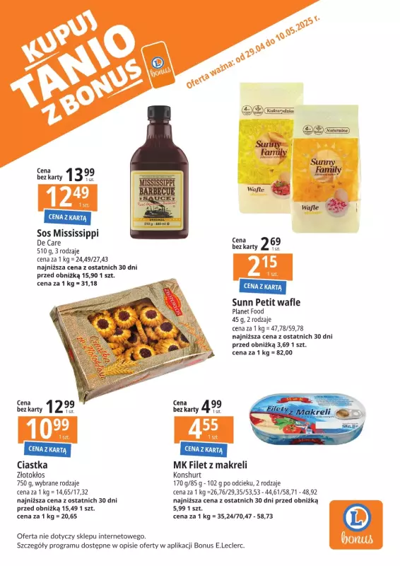 Leclerc - gazetka promocyjna Oferta Bielany I Kupuj tanio z bonus od wtorku 29.04 do soboty 10.05 - strona 2