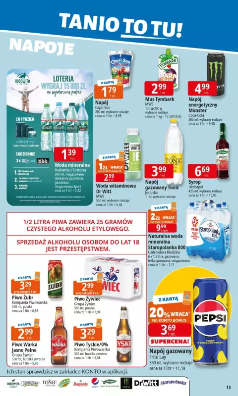 Leclerc - gazetka promocyjna Oferta E.Leclerc I Tanio to tu! od poniedziałku 05.05 do poniedziałku 12.05 - strona 13