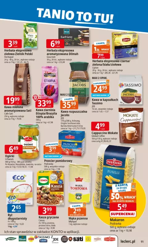 Leclerc - gazetka promocyjna Oferta E.Leclerc I Tanio to tu! od poniedziałku 05.05 do poniedziałku 12.05 - strona 11