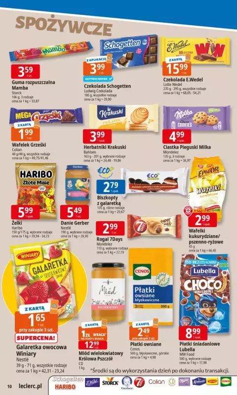 Leclerc - gazetka promocyjna Oferta E.Leclerc I Tanio to tu! od poniedziałku 05.05 do poniedziałku 12.05 - strona 10