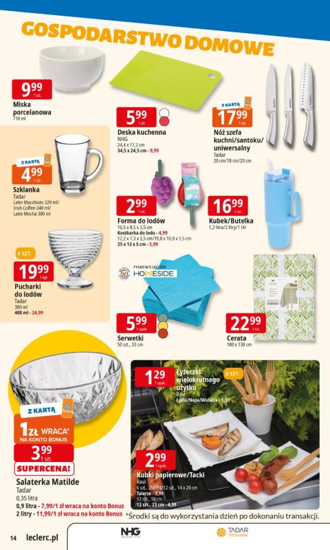Leclerc - gazetka promocyjna Oferta E.Leclerc od poniedziałku 05.05 do poniedziałku 12.05 - strona 14