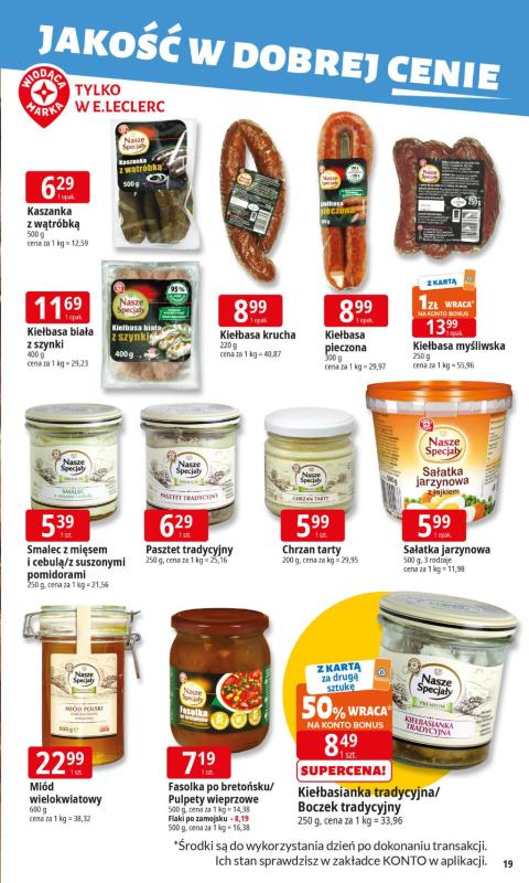 Leclerc - gazetka promocyjna Oferta E.Leclerc od poniedziałku 05.05 do poniedziałku 12.05 - strona 19