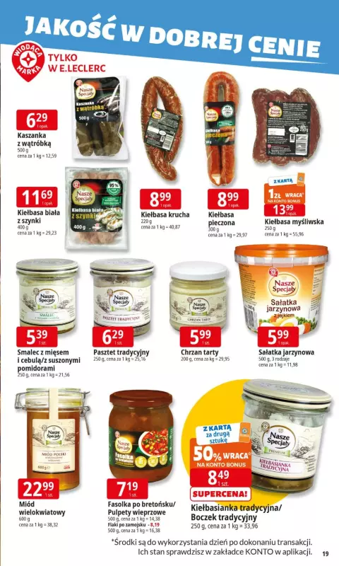 Leclerc - gazetka promocyjna Oferta E.Leclerc od poniedziałku 05.05 do poniedziałku 12.05 - strona 19