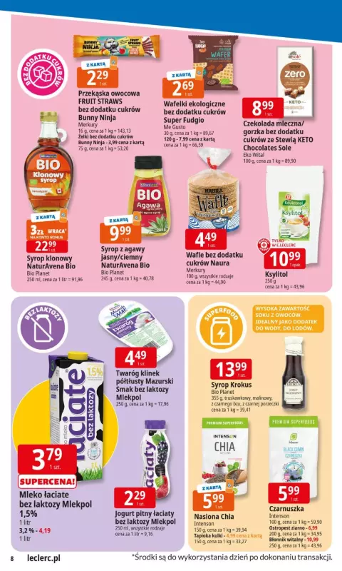 Leclerc - gazetka promocyjna Oferta E.Leclerc I Tanio to tu! od poniedziałku 05.05 do poniedziałku 12.05 - strona 8