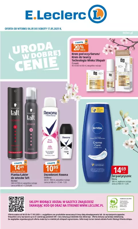 Leclerc - gazetka promocyjna Oferta E.Leclerc I Uroda w dobrej cenie od wtorku 06.05 do soboty 17.05