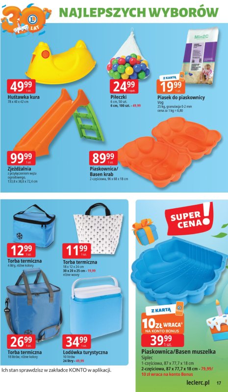 Leclerc - gazetka promocyjna Oferta E.Leclerc I 30 lat najlepszych wyborów od wtorku 13.05 do soboty 24.05 - strona 17