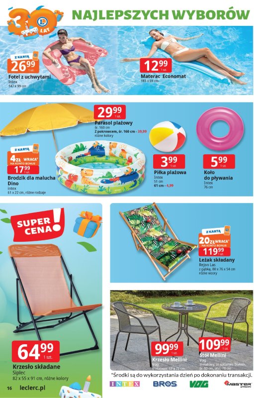 Leclerc - gazetka promocyjna Oferta E.Leclerc I 30 lat najlepszych wyborów od wtorku 13.05 do soboty 24.05 - strona 16