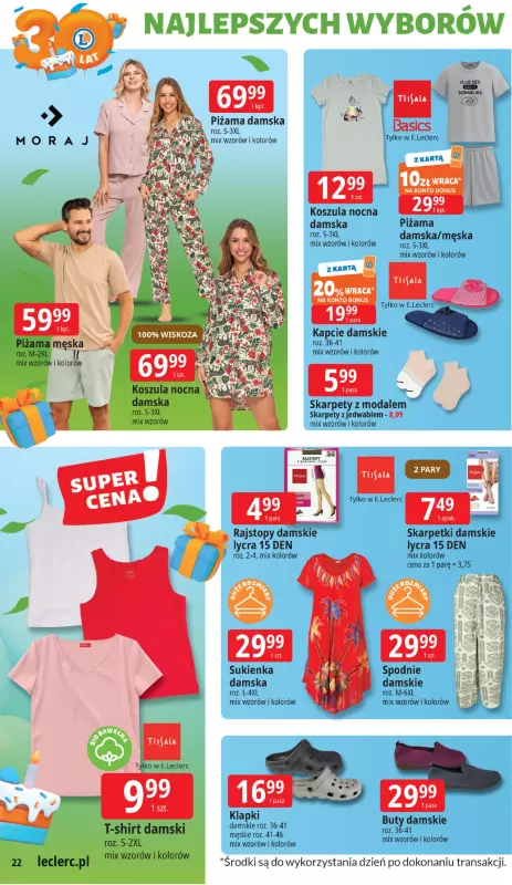 Leclerc - gazetka promocyjna Oferta E.Leclerc I 30 lat najlepszych wyborów od wtorku 13.05 do soboty 24.05 - strona 22