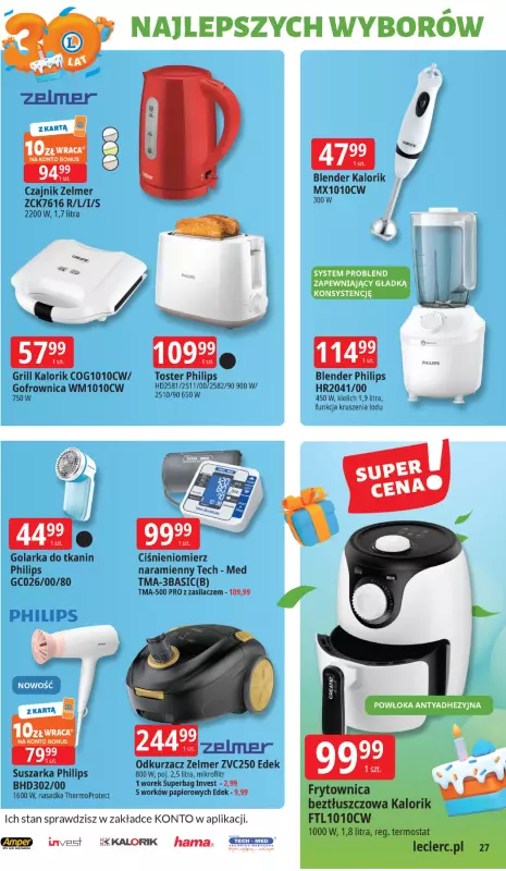 Leclerc - gazetka promocyjna Oferta E.Leclerc I 30 lat najlepszych wyborów od wtorku 13.05 do soboty 24.05 - strona 27