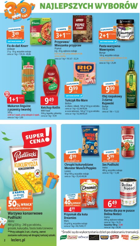 Leclerc - gazetka promocyjna Oferta E.Leclerc I 30 lat najlepszych wyborów od wtorku 13.05 do soboty 24.05 - strona 2