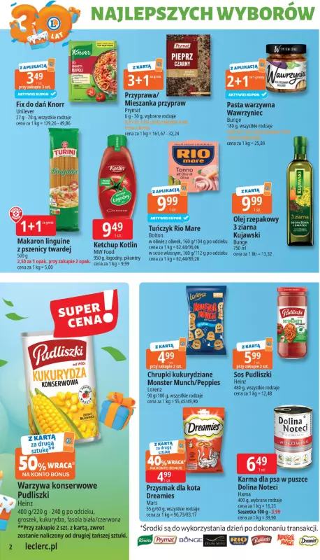 Leclerc - gazetka promocyjna Oferta E.Leclerc I 30 lat najlepszych wyborów   - strona 2