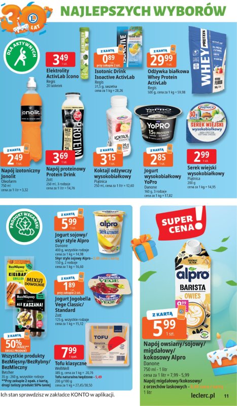 Leclerc - gazetka promocyjna Oferta E.Leclerc I 30 lat najlepszych wyborów od wtorku 13.05 do soboty 24.05 - strona 11