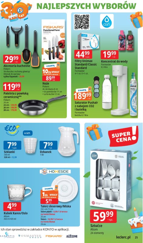 Leclerc - gazetka promocyjna Oferta E.Leclerc I 30 lat najlepszych wyborów od wtorku 13.05 do soboty 24.05 - strona 25