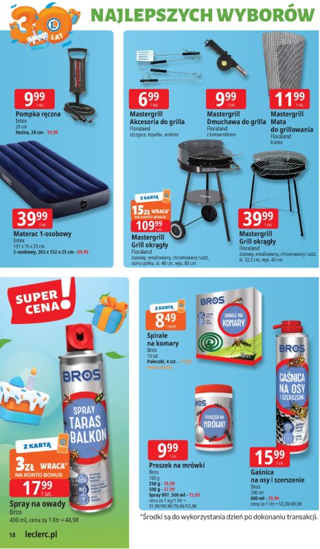 Leclerc - gazetka promocyjna Oferta E.Leclerc I 30 lat najlepszych wyborów od wtorku 13.05 do soboty 24.05 - strona 18