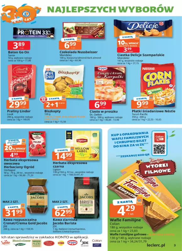 Leclerc - gazetka promocyjna Oferta E.Leclerc I 30 lat najlepszych wyborów   - strona 3