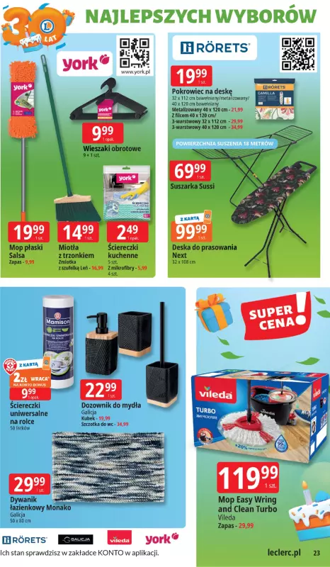 Leclerc - gazetka promocyjna Oferta E.Leclerc I 30 lat najlepszych wyborów od wtorku 13.05 do soboty 24.05 - strona 23