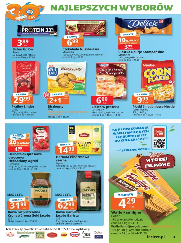 Leclerc - gazetka promocyjna Oferta E.Leclerc I 30 lat najlepszych wyborów   - strona 3