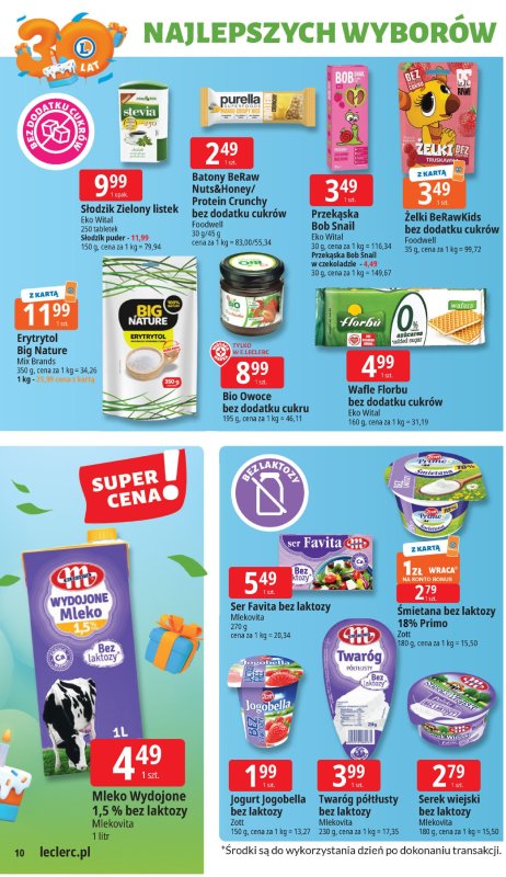 Leclerc - gazetka promocyjna Oferta E.Leclerc I 30 lat najlepszych wyborów od wtorku 13.05 do soboty 24.05 - strona 10
