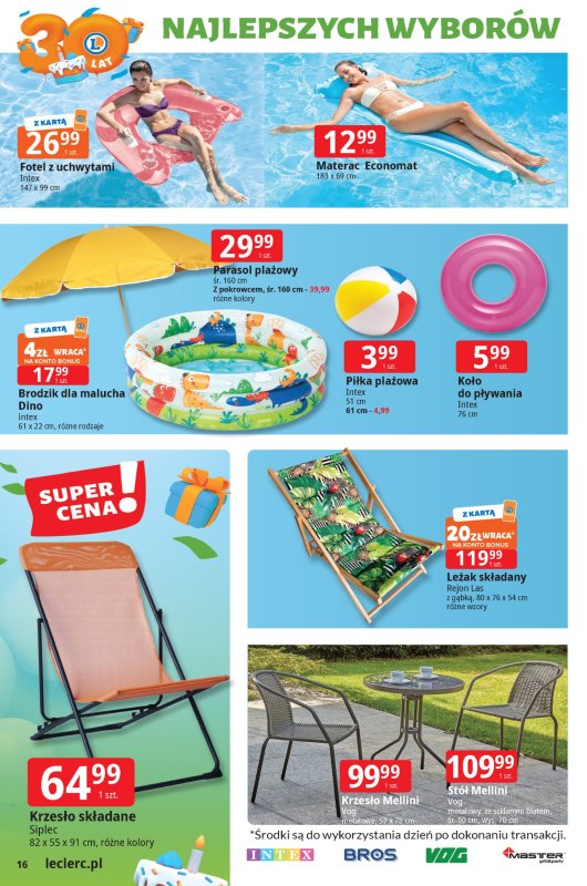 Leclerc - gazetka promocyjna Oferta E.Leclerc I 30 lat najlepszych wyborów od wtorku 13.05 do soboty 24.05 - strona 16