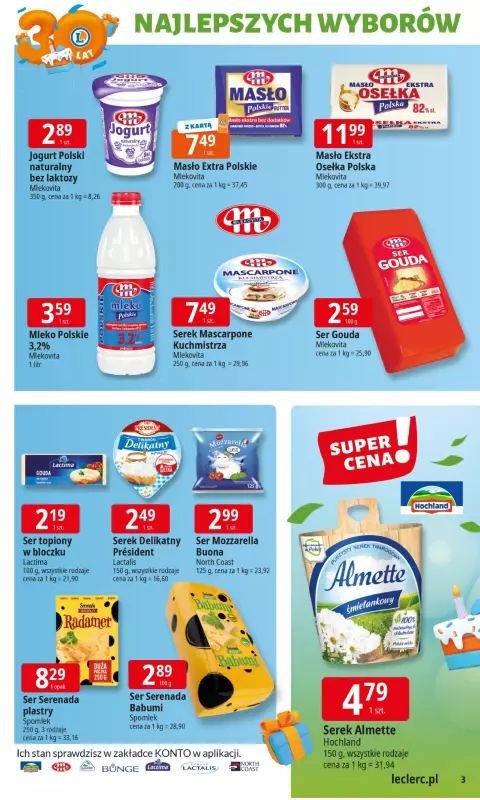 Leclerc - gazetka promocyjna Oferta E.Leclerc I 30 lat najlepszych wyborów   - strona 3