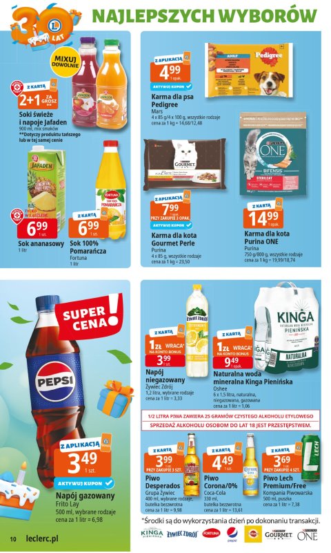 Leclerc - gazetka promocyjna Oferta E.Leclerc I 30 lat najlepszych wyborów od poniedziałku 19.05 do poniedziałku 26.05 - strona 11