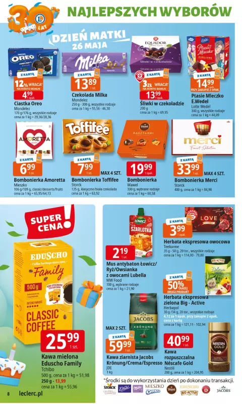 Leclerc - gazetka promocyjna Oferta E.Leclerc I 30 lat najlepszych wyborów od poniedziałku 19.05 do poniedziałku 26.05 - strona 9