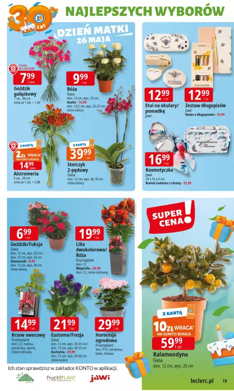 Leclerc - gazetka promocyjna Oferta E.Leclerc I 30 lat najlepszych wyborów od poniedziałku 19.05 do poniedziałku 26.05 - strona 20
