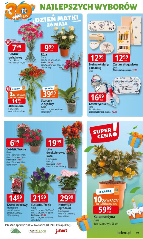 Leclerc - gazetka promocyjna Oferta E.Leclerc I 30 lat najlepszych wyborów od poniedziałku 19.05 do poniedziałku 26.05 - strona 21