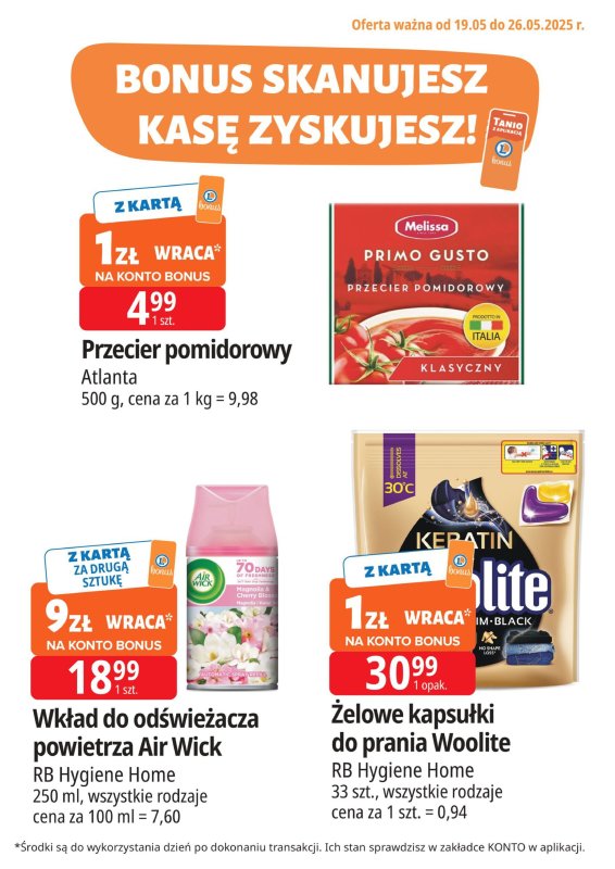 Leclerc - gazetka promocyjna Oferta E.Leclerc I Bonus skanujesz, kasę zyskujesz od poniedziałku 19.05 do poniedziałku 26.05 - strona 4