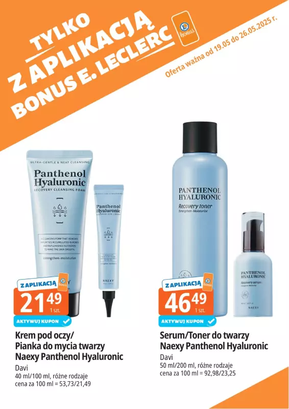 Leclerc - gazetka promocyjna Oferta E.Leclerc I Bonus skanujesz, kasę zyskujesz od poniedziałku 19.05 do poniedziałku 26.05 - strona 9